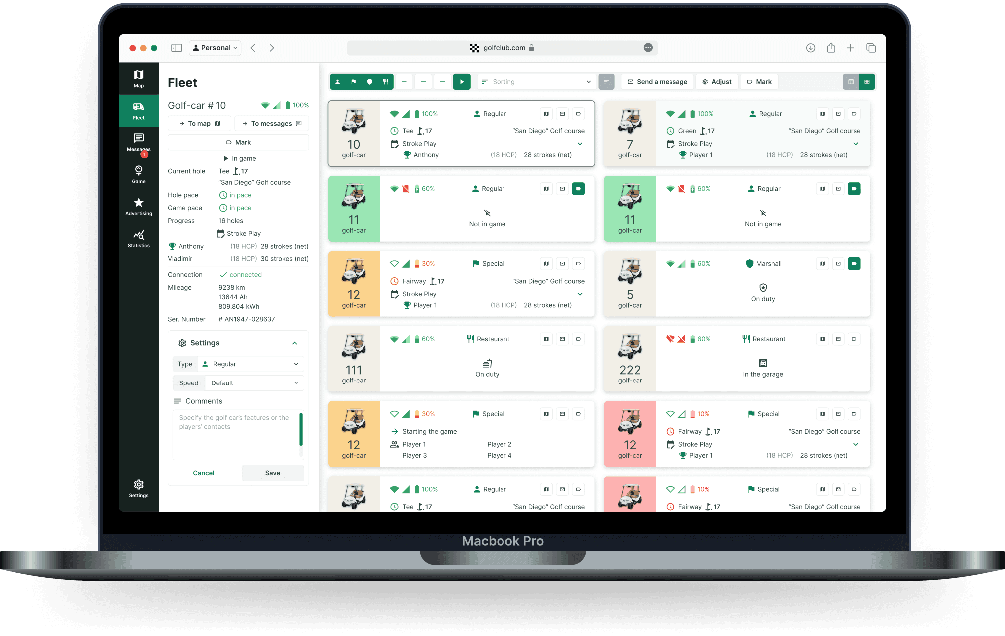 Clubnetic admin dashboard overview